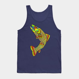 Psychedelic Rainbow Trout Fish Tank Top